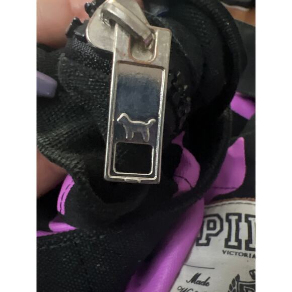 Vintage Y2K Victoria’s Secret PINK Weekender Tote Bag XL Purple/Black - Picture 12 of 16